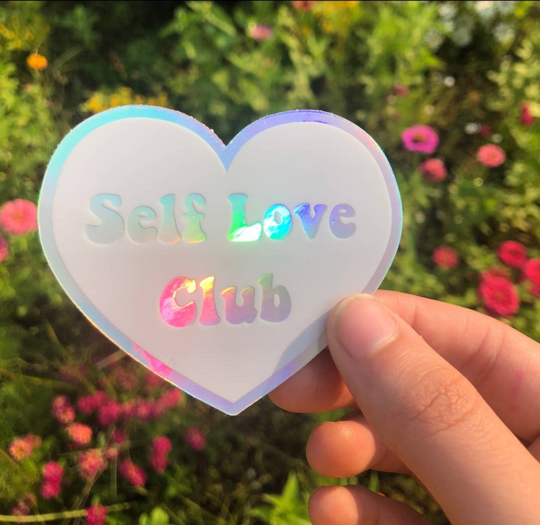 Self Love Club Holographic Sticker